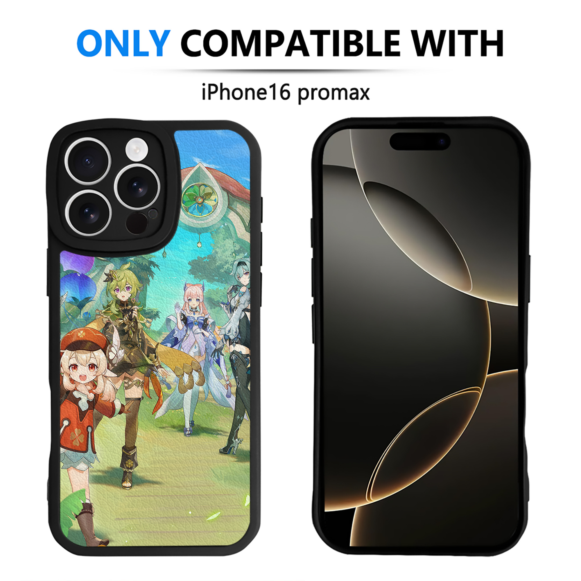 げんし神 genshin 【iPhone 16シリーズ対応】シリコンスマホケース（レザー調） 材質：シリコン
